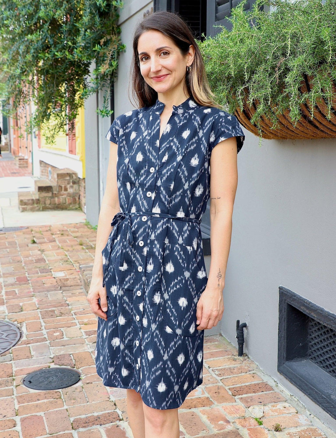 Nilam Organic Cotton Button Up Dress - Passion Lilie