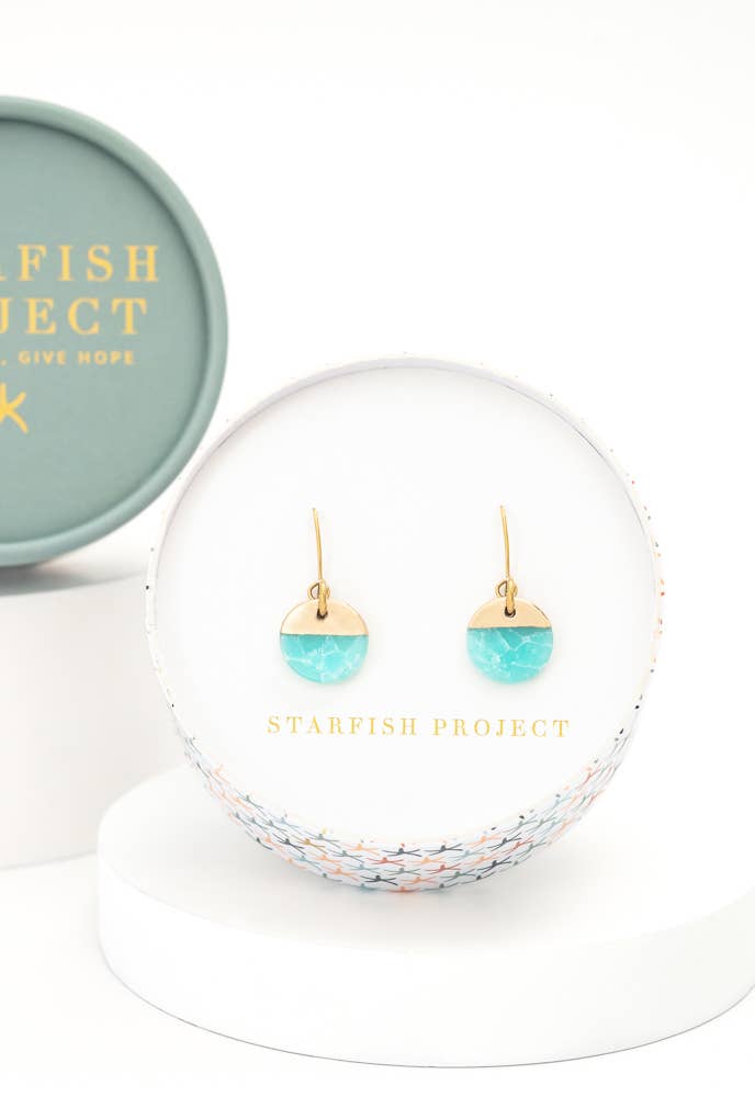 Refresh Earrings in Aqua - Passion Lilie