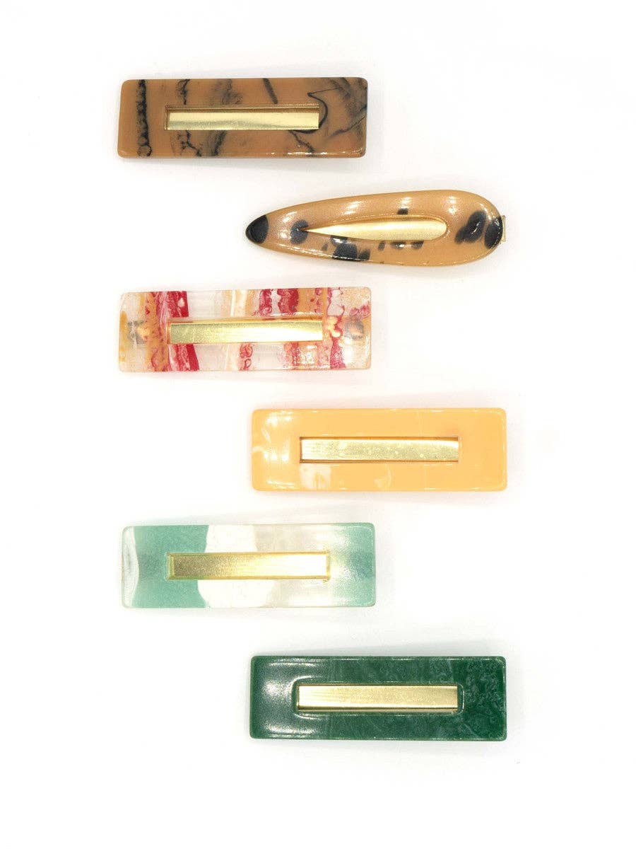 Resin Hair Clips - Passion Lilie