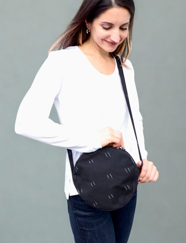 Round Crossbody Bag - Multiple Prints Available - Passion Lilie