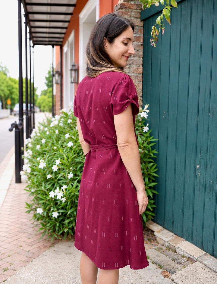 Rubina Organic Cotton Wrap Dress - Passion Lilie