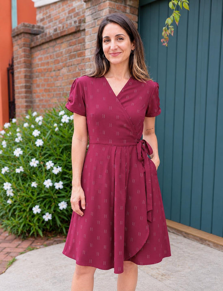 Rubina Organic Cotton Wrap Dress - Passion Lilie