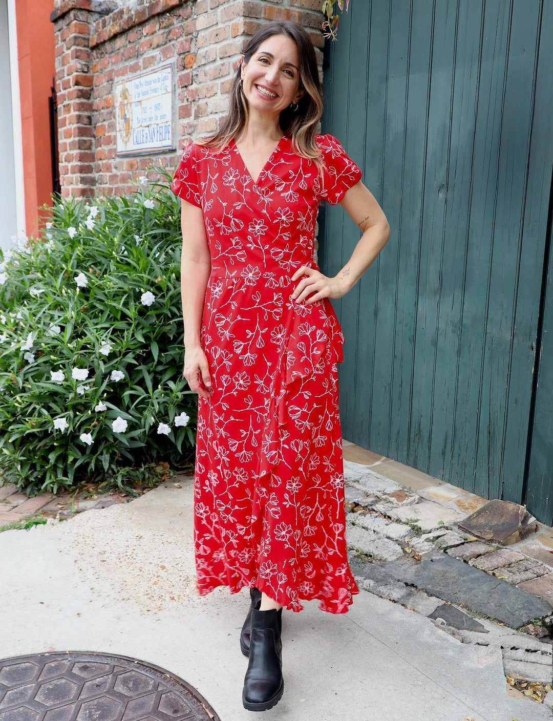 Scarlet Magnolia Organic Wrap Dress - Passion Lilie - Fair Trade - Sustainable Fashion