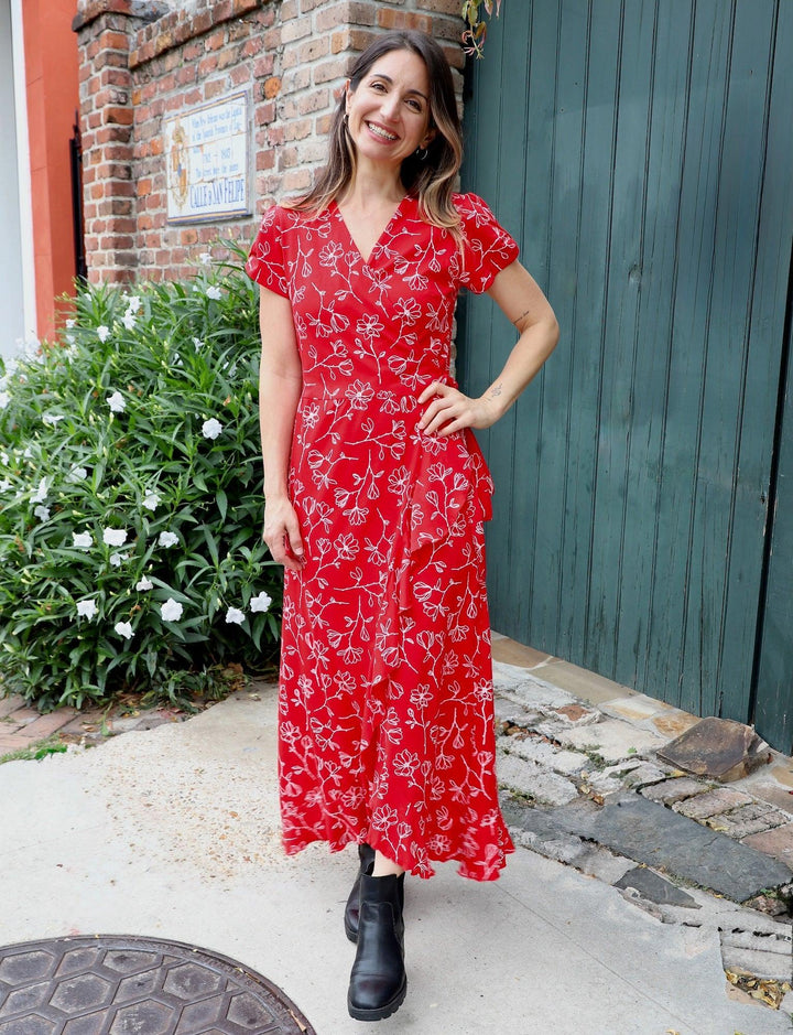 Scarlet Magnolia Organic Wrap Dress - Passion Lilie - Fair Trade - Sustainable Fashion