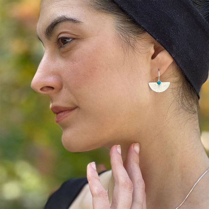 Shoot For The Moon Earrings - Sterling Silver, Indonesia - Passion Lilie