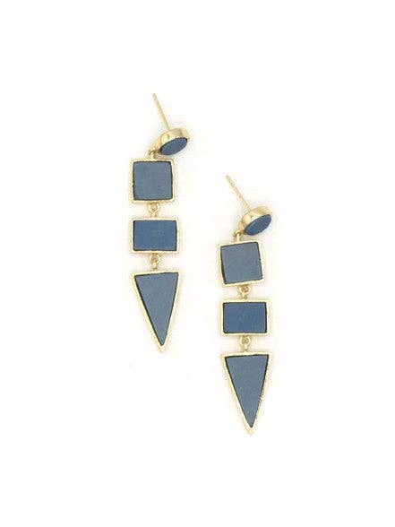 Slate To The Point Earrings - Passion Lilie