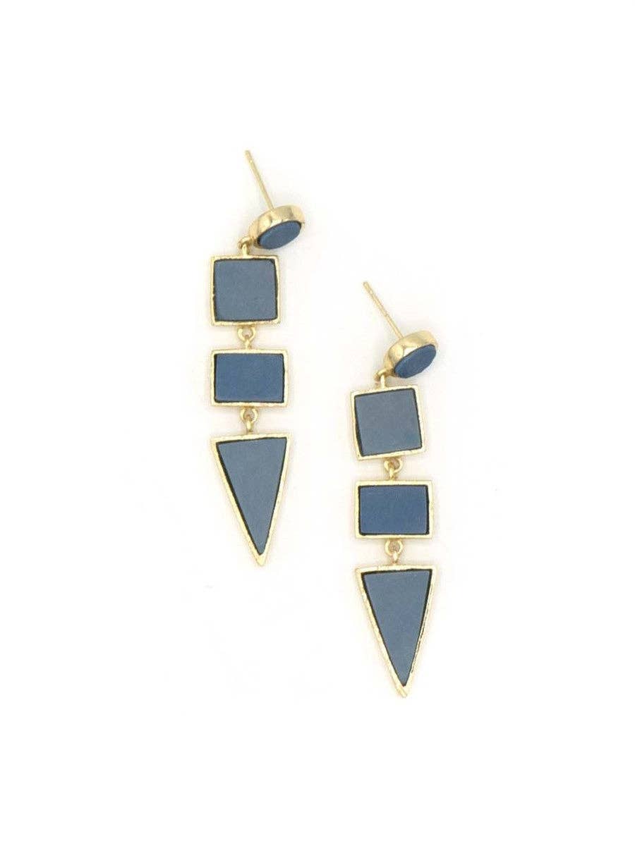Slate To The Point Earrings - Passion Lilie