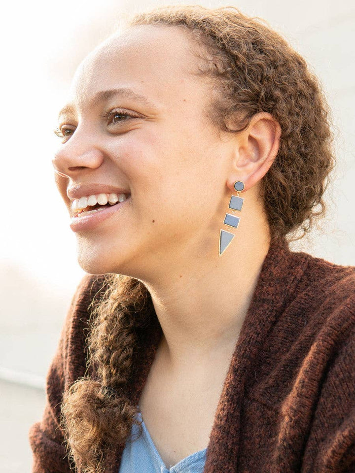Slate To The Point Earrings - Passion Lilie