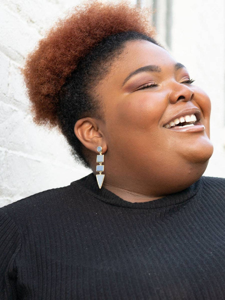 Slate To The Point Earrings - Passion Lilie