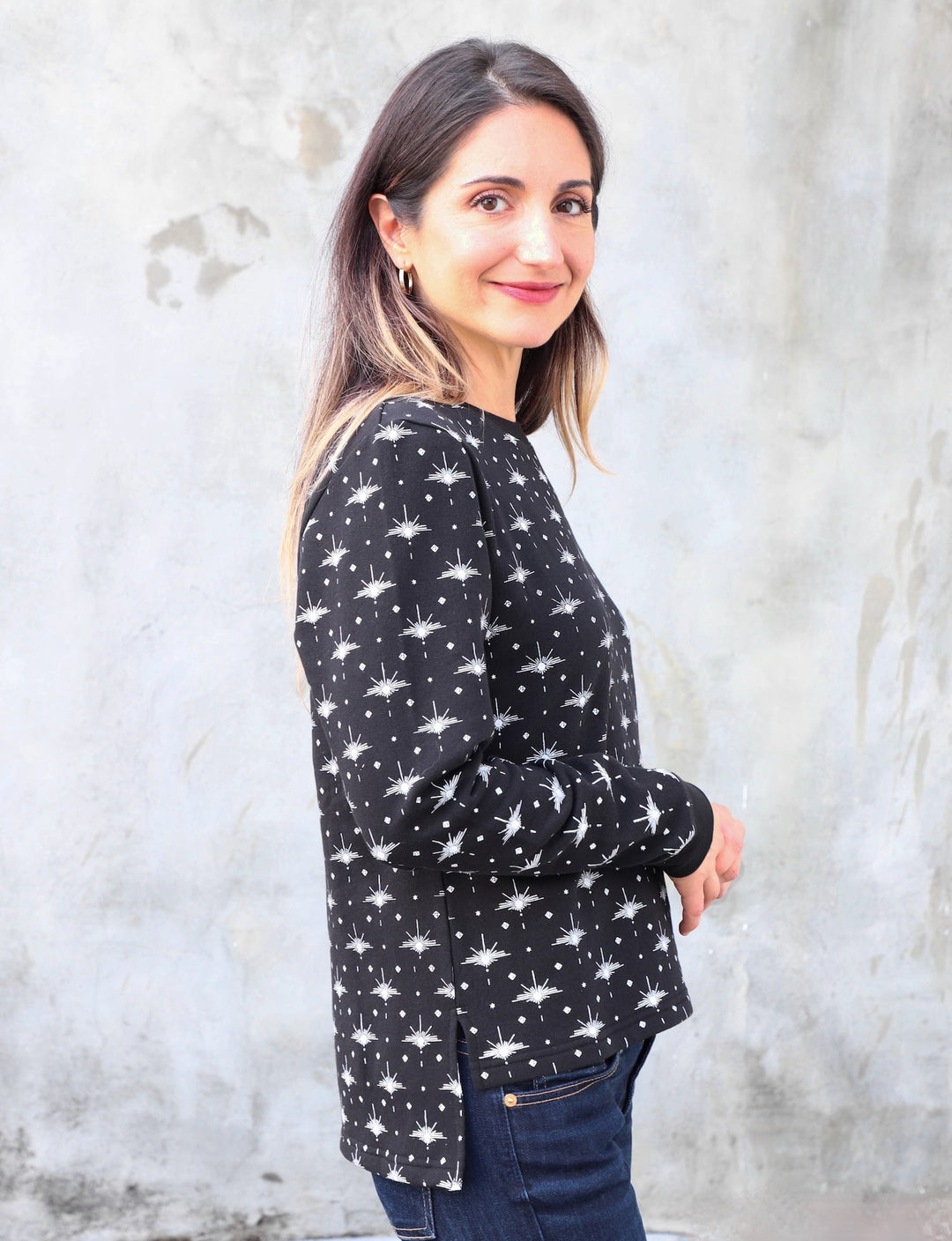 Solstice Black Organic Fleece Sweater - Passion Lilie - Fair Trade - Sustainable Fashion