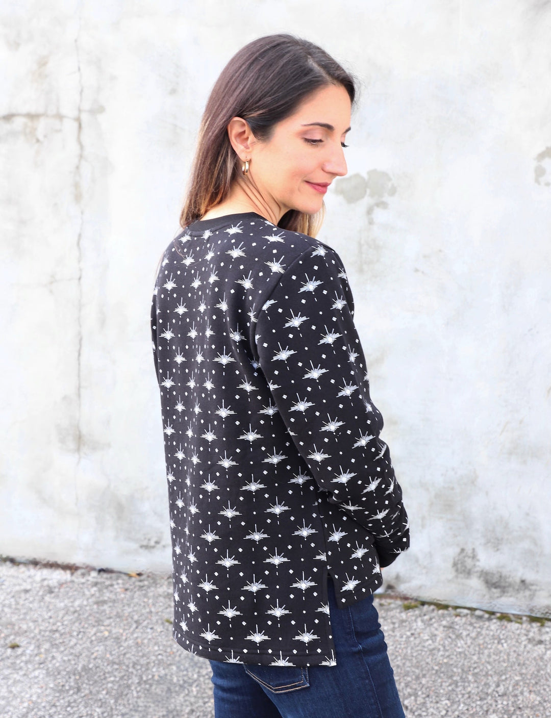 Solstice Black Organic Fleece Sweater - Passion Lilie - Fair Trade - Sustainable Fashion