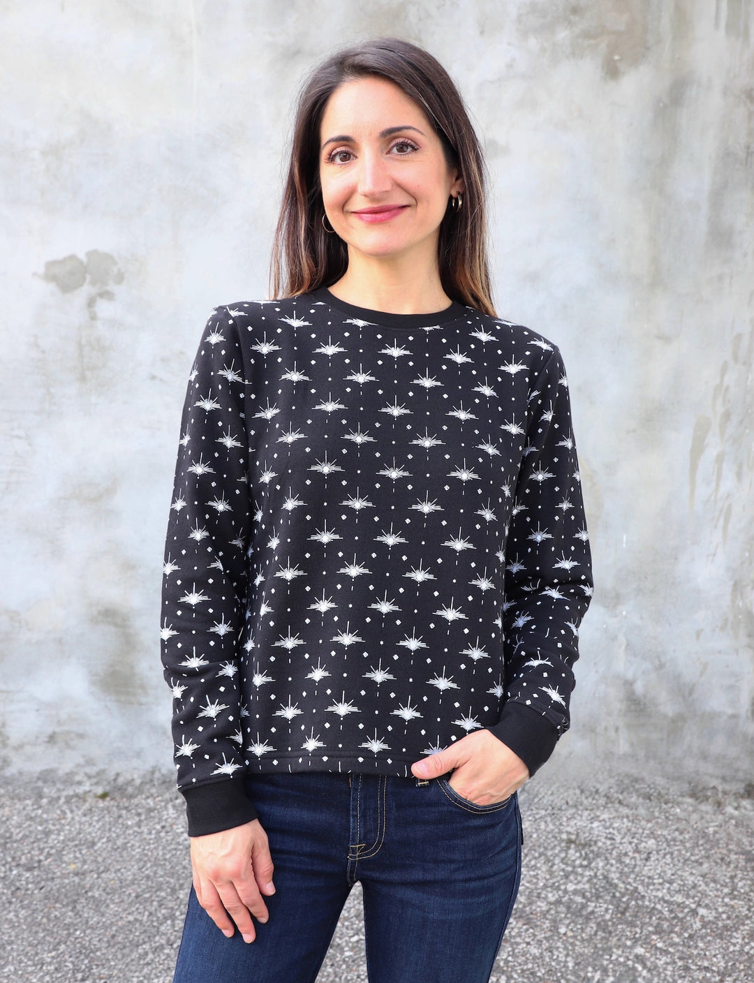 Solstice Black Organic Fleece Sweater - Passion Lilie - Fair Trade - Sustainable Fashion