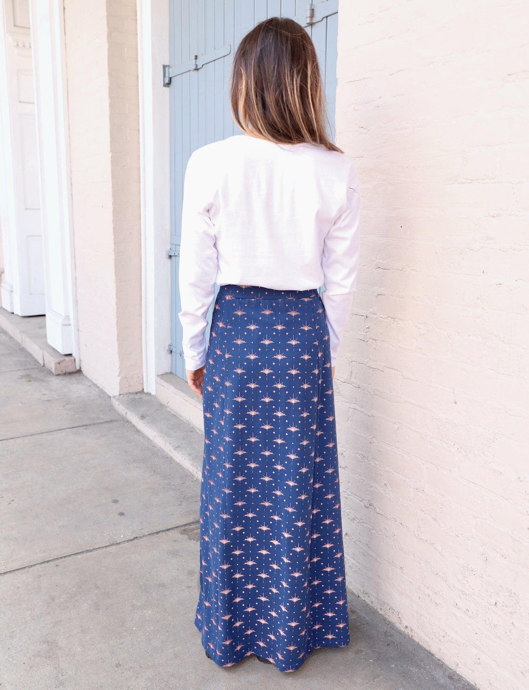 Solstice Blue Organic Maxi Skirt - Passion Lilie - Fair Trade - Sustainable Fashion