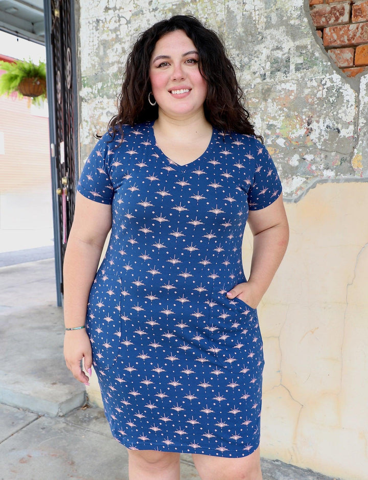 Solstice Blue Organic Shift Dress - Passion Lilie - Fair Trade - Sustainable Fashion