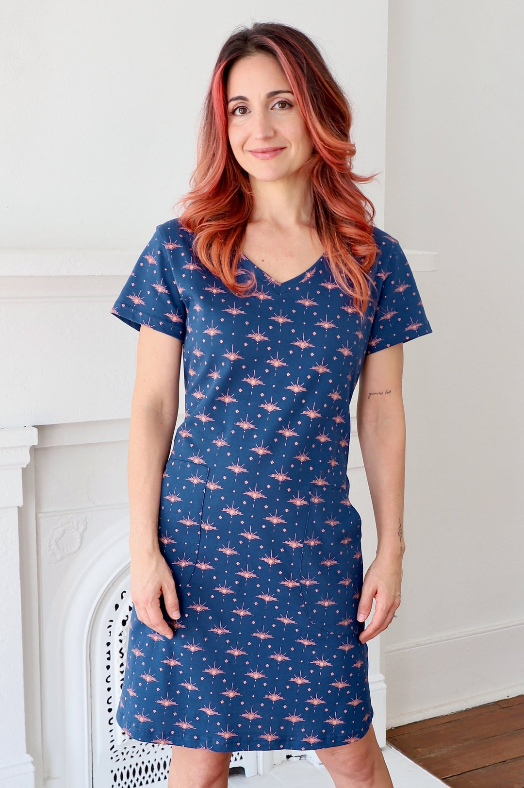 Solstice Blue Organic Shift Dress - Passion Lilie