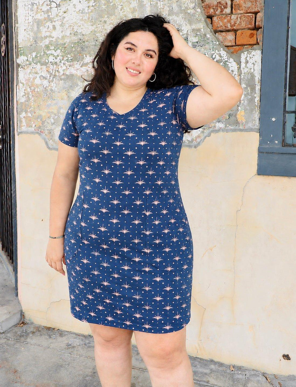 Solstice Blue Organic Shift Dress - Passion Lilie