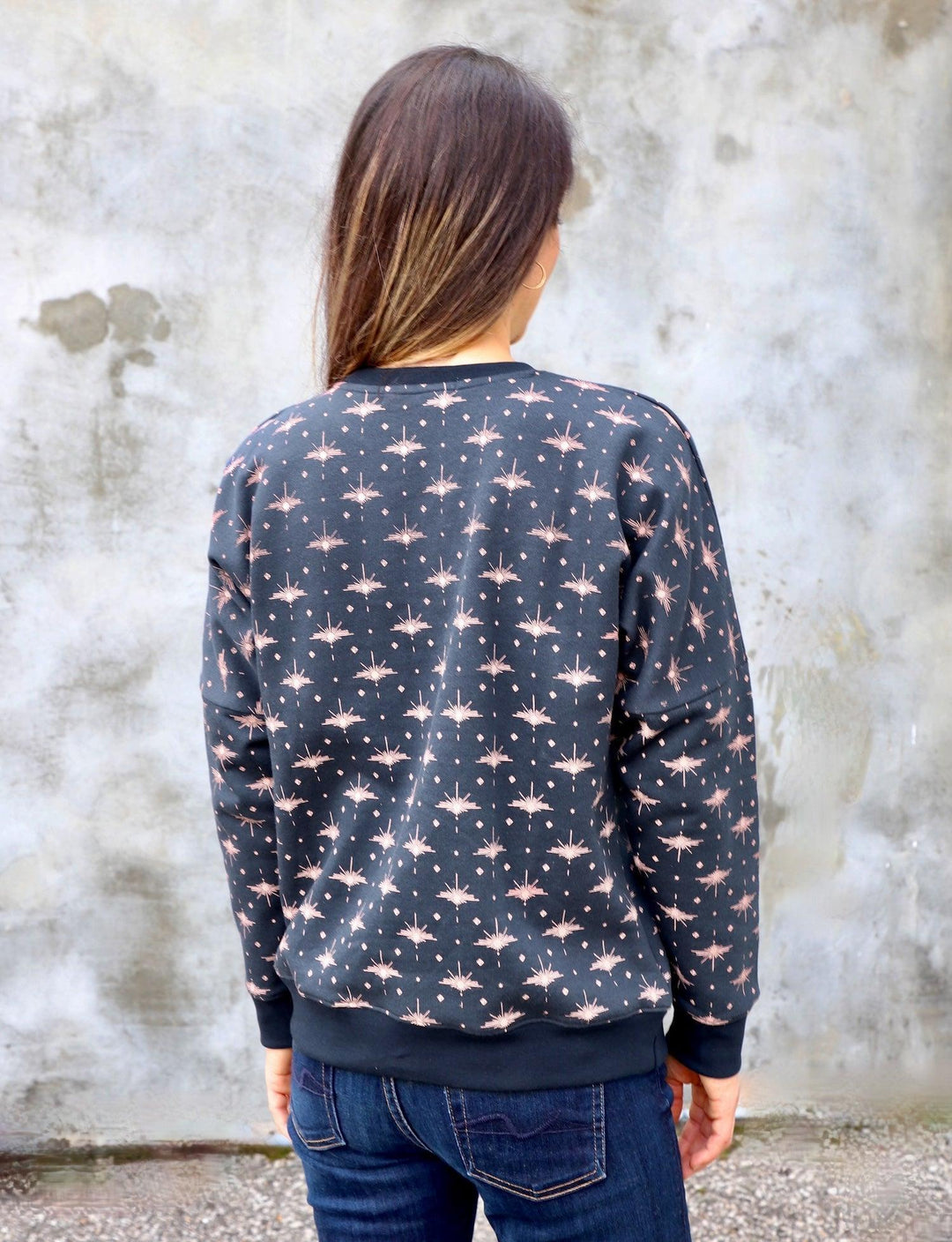 Solstice Navy Organic Fleece Sweater - Passion Lilie - Fair Trade - Sustainable Fashion