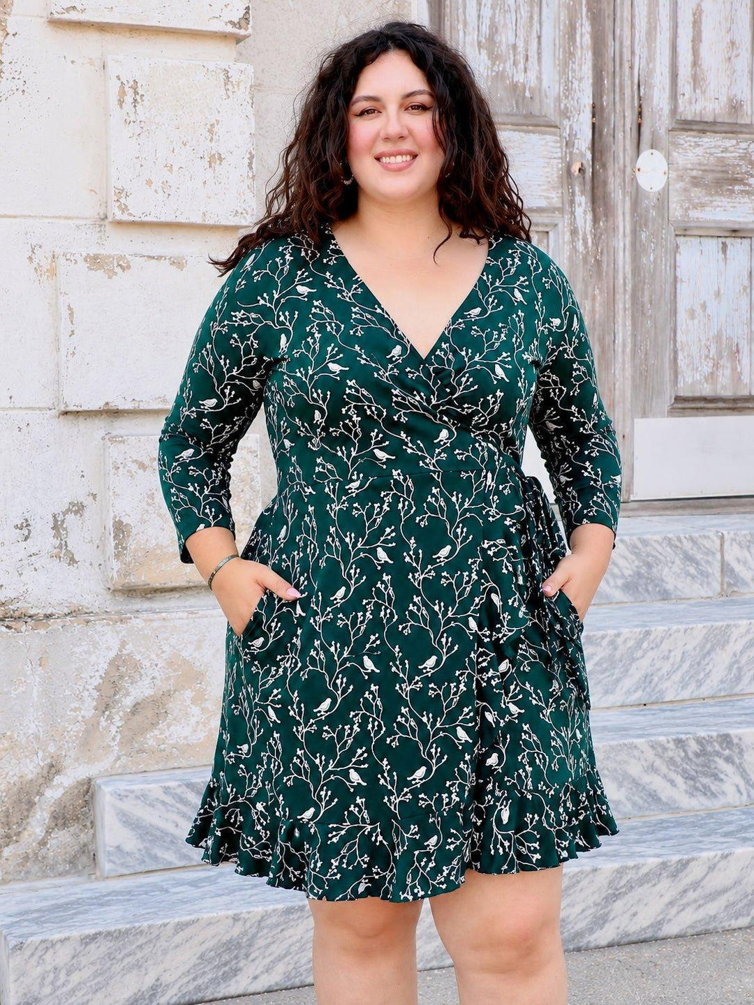 Songbird Organic Wrap Dress - Passion Lilie