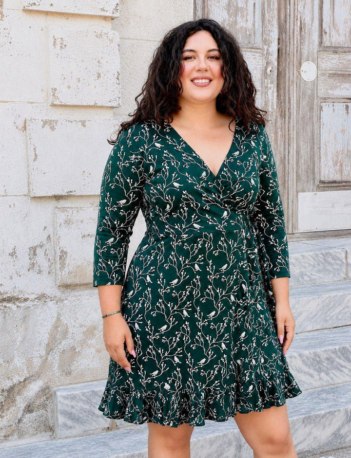 Songbird Organic Wrap Dress - Passion Lilie