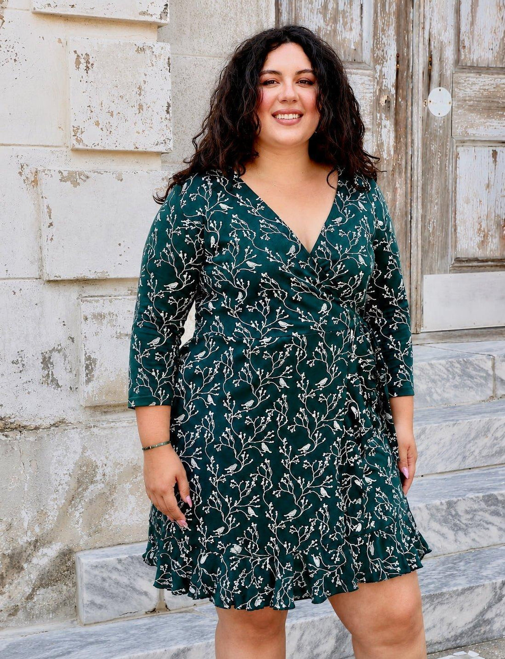Songbird Organic Wrap Dress - Passion Lilie