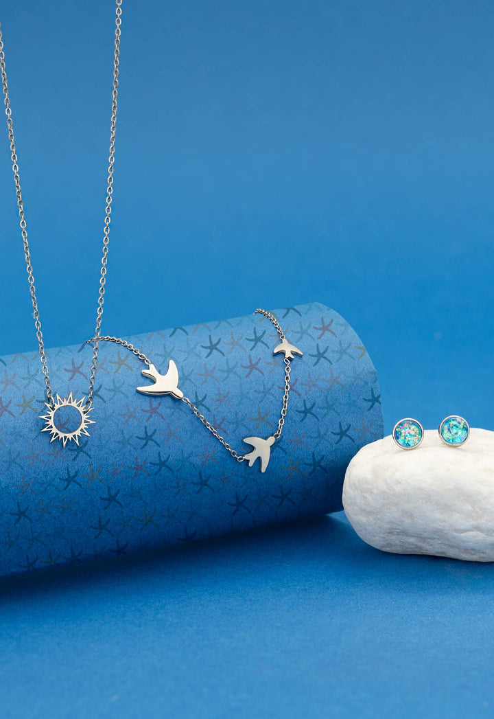 Sparrow Stainless Steel Necklace - Passion Lilie