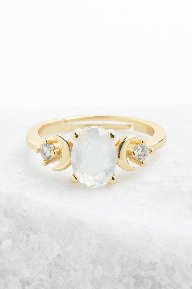 Starlight Moonstone Ring - Passion Lilie