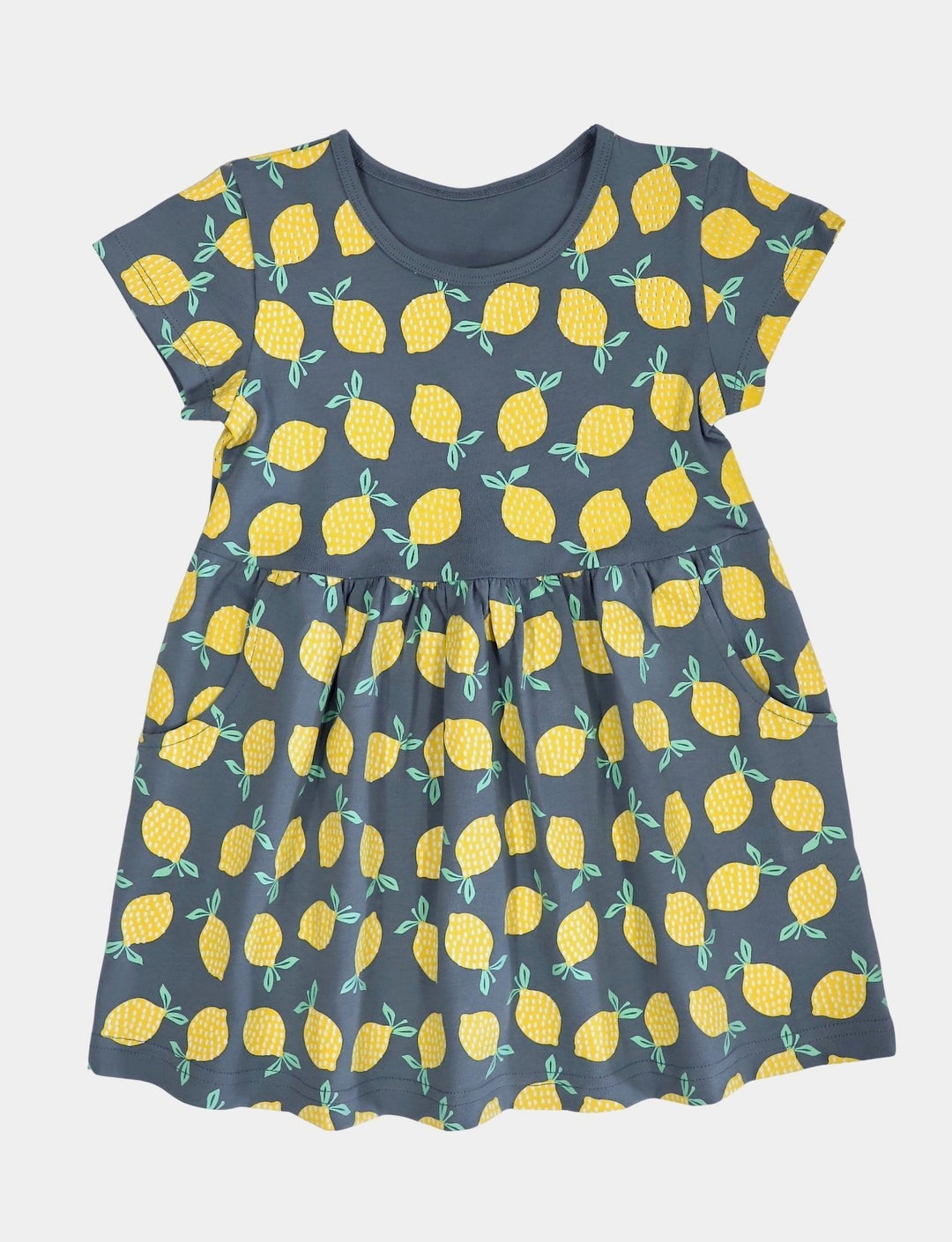 Sweet Little Girl's Lemon Dress I Organic Cotton Dress 8