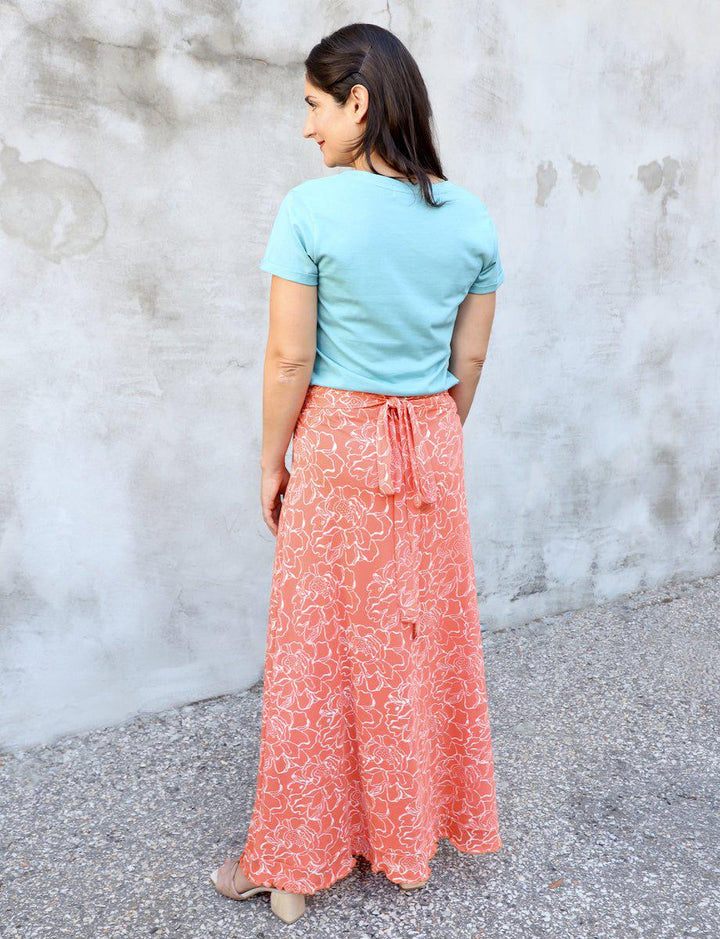 Tropicana Organic Wrap Skirt - Passion Lilie
