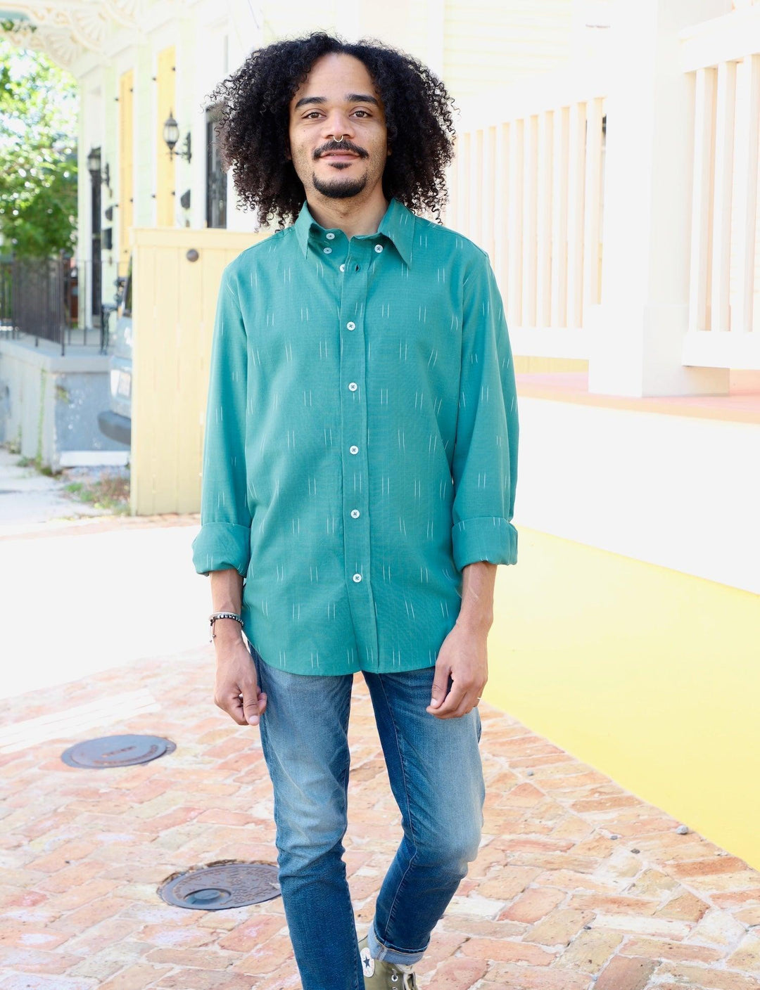 Turquoise Ikat Men&