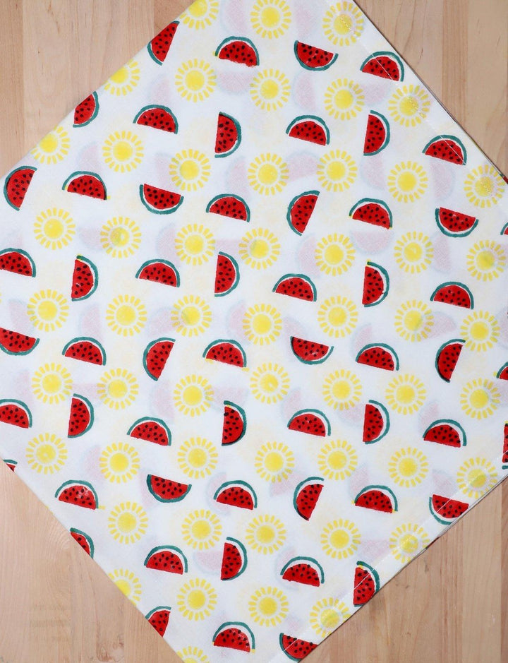 Watermelon &amp; Sun Cotton Tea Towel - Passion Lilie