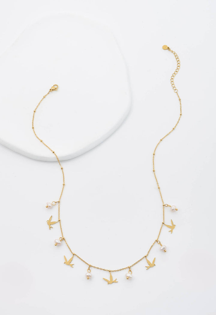 Wings of Hope Pearl Necklace - Passion Lilie
