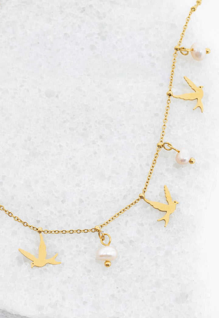 Wings of Hope Pearl Necklace - Passion Lilie