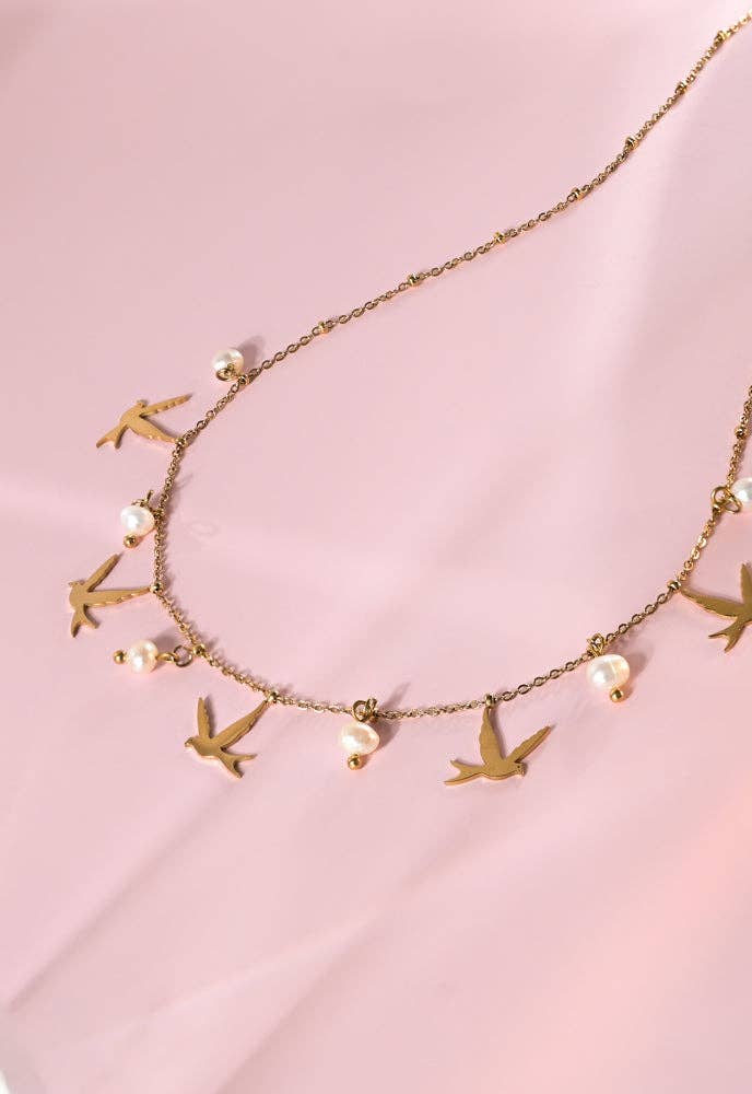 Wings of Hope Pearl Necklace - Passion Lilie