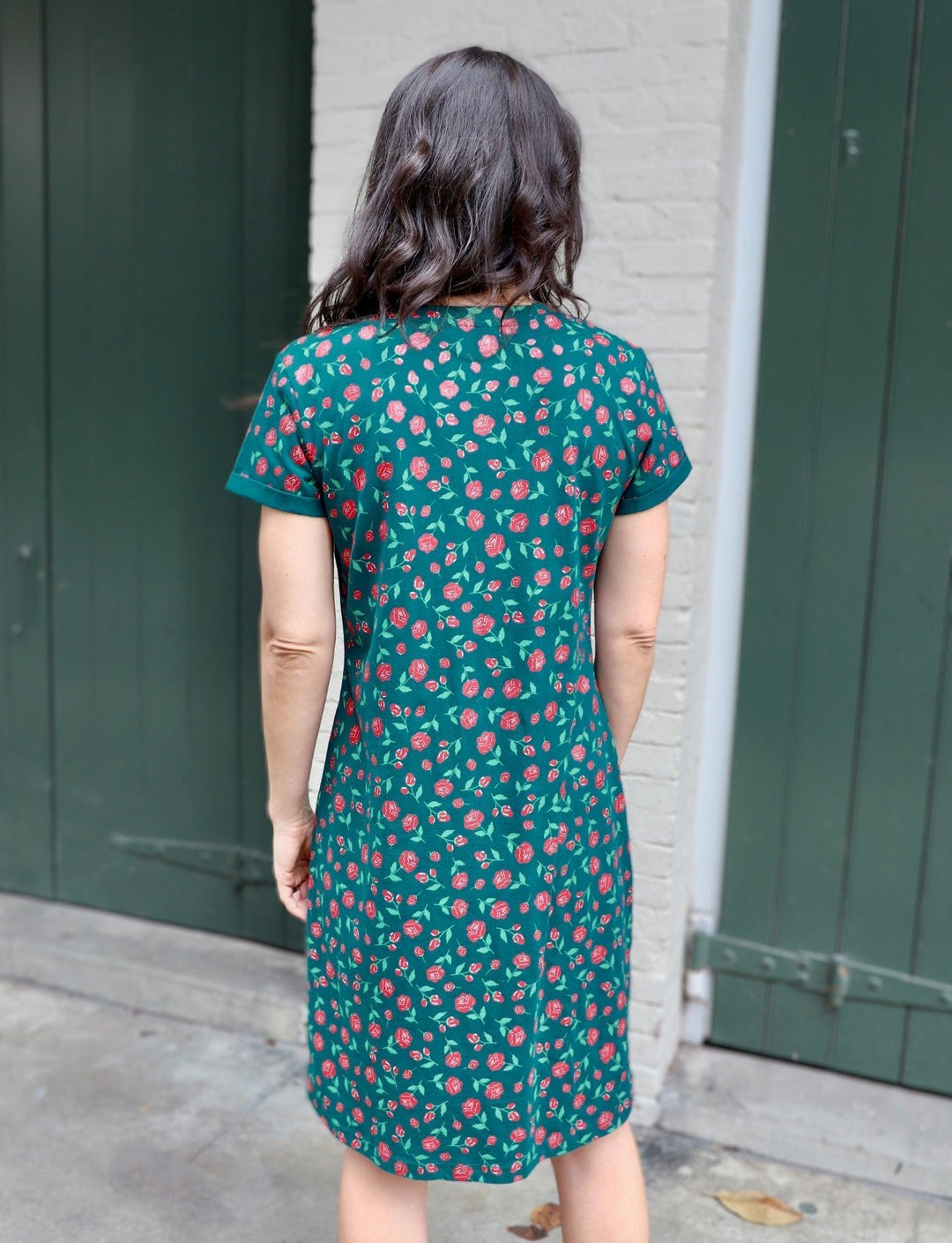 Woodland Rose Organic Green Floral Dress I Passion Lilie S