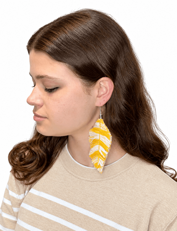 Zero Waste Feather Earrings - Passion Lilie