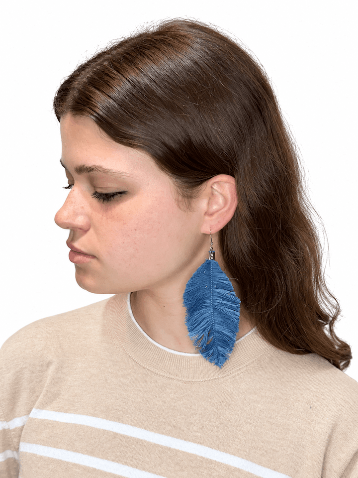 Zero Waste Feather Earrings - Passion Lilie