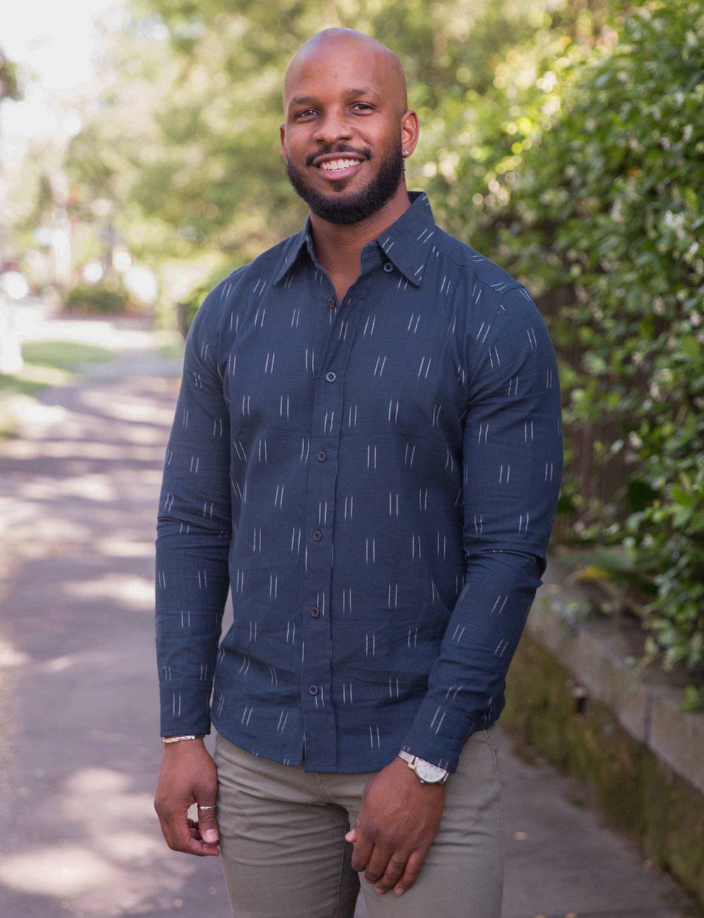 Admiral Men's Button Down Shirt - Passion Lilie