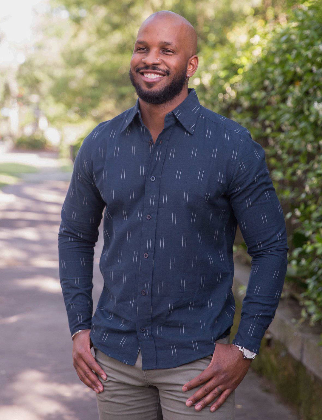 Admiral Men's Button Down Shirt - Passion Lilie