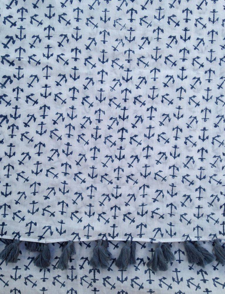 Anchor Blue Scarf - Passion Lilie