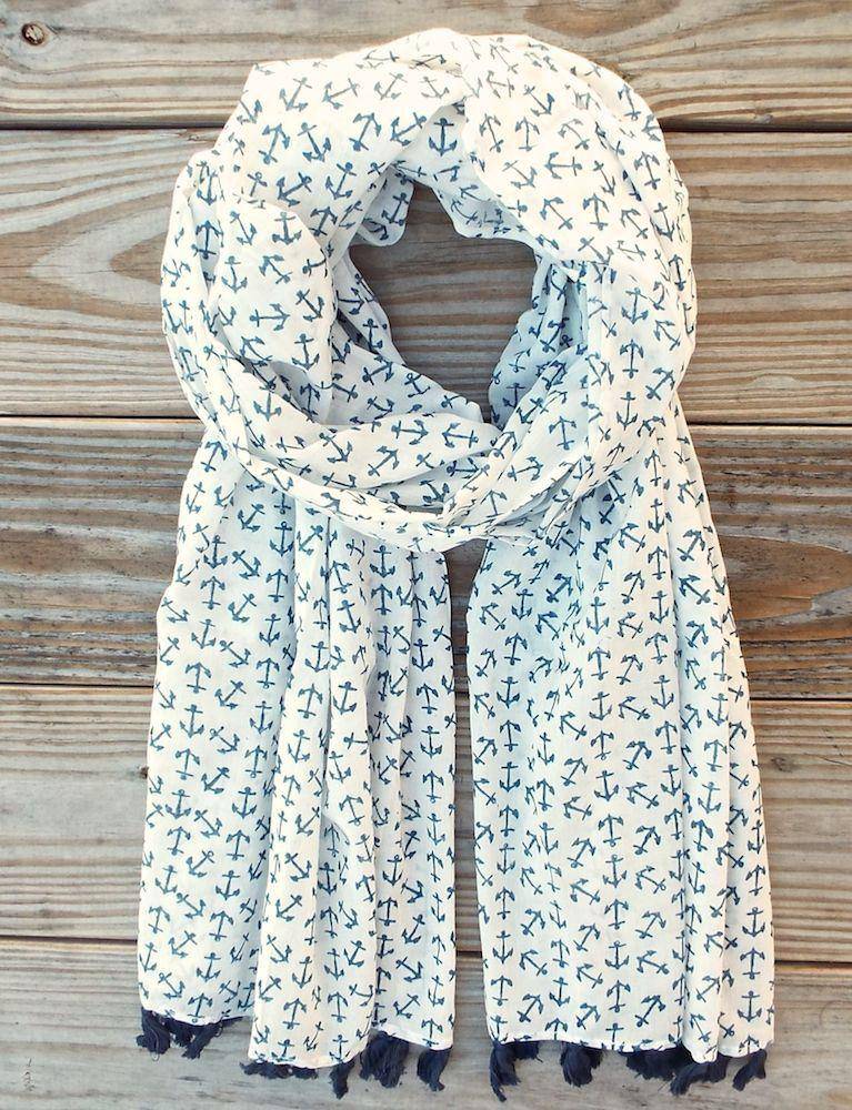 Anchor Blue Scarf - Passion Lilie