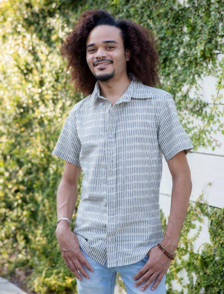 Antonio Men's Button Down Shirt - Passion Lilie