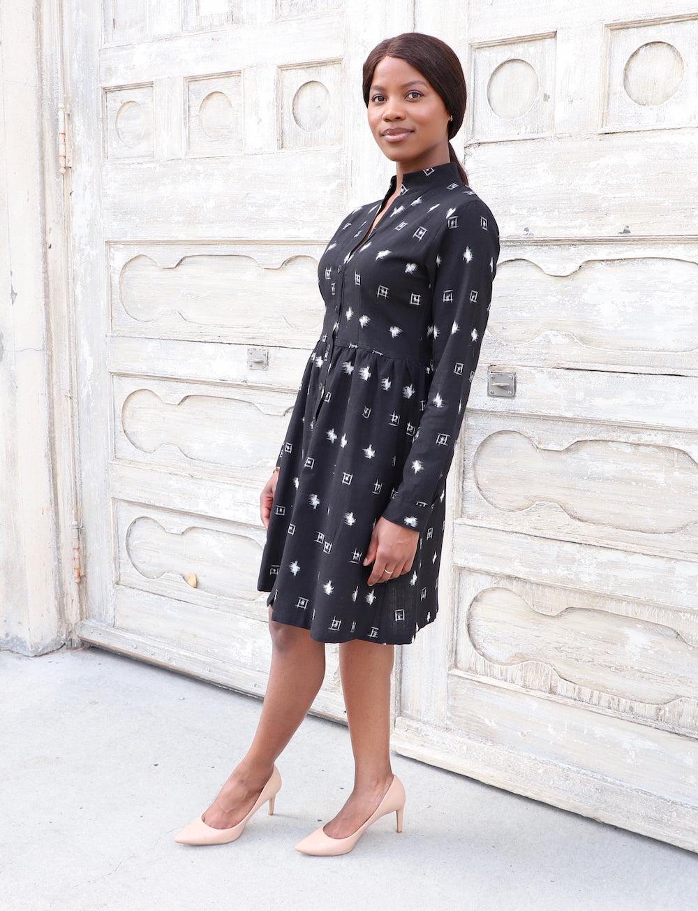 Artemis Button Dress - Passion Lilie