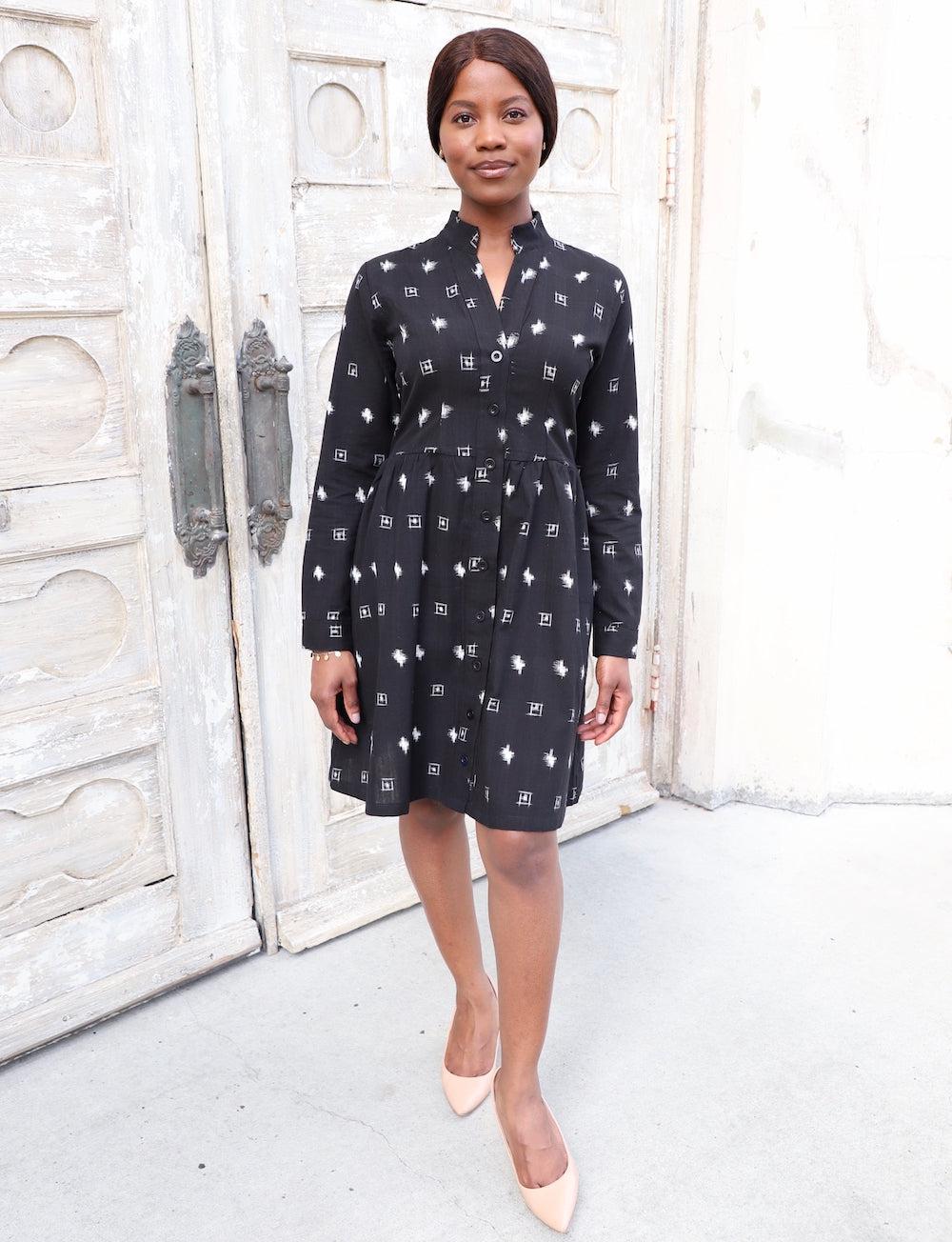 Artemis Button Dress - Passion Lilie