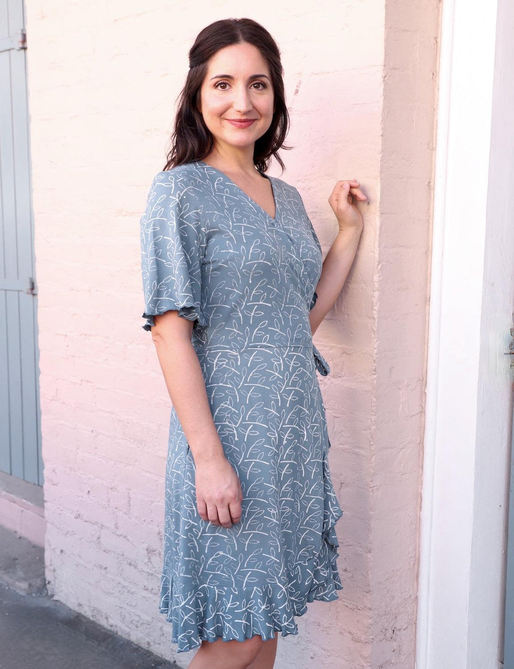 Bella Organic Wrap Dress - Passion Lilie