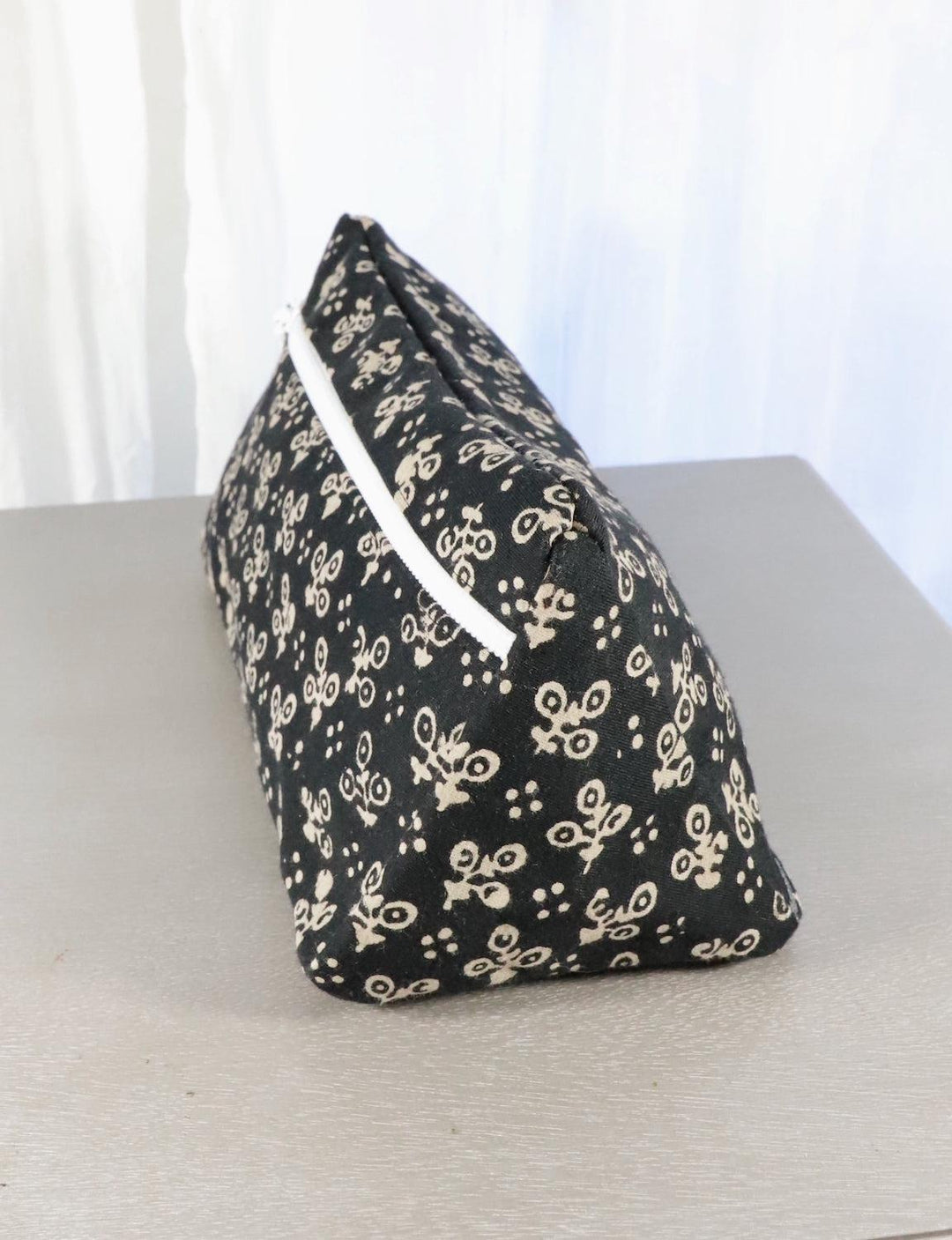 Black Toiletry Bag- Dots or Floral - Passion Lilie