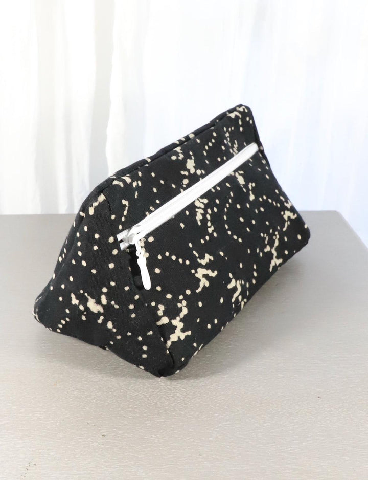Black Toiletry Bag- Dots or Floral - Passion Lilie