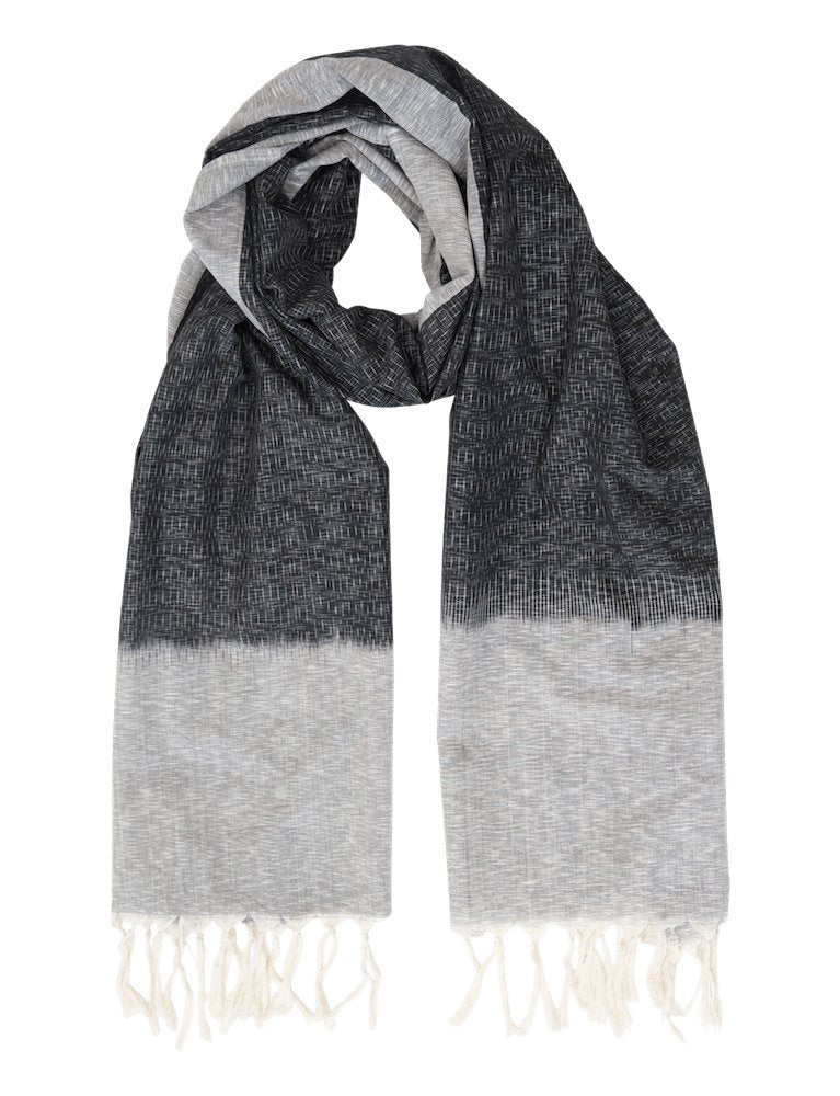 Black w/ Grey Timeless Scarf - Passion Lilie