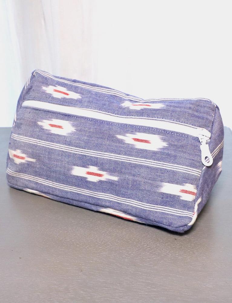 Blue Ikat Toiletry Bag - Passion Lilie