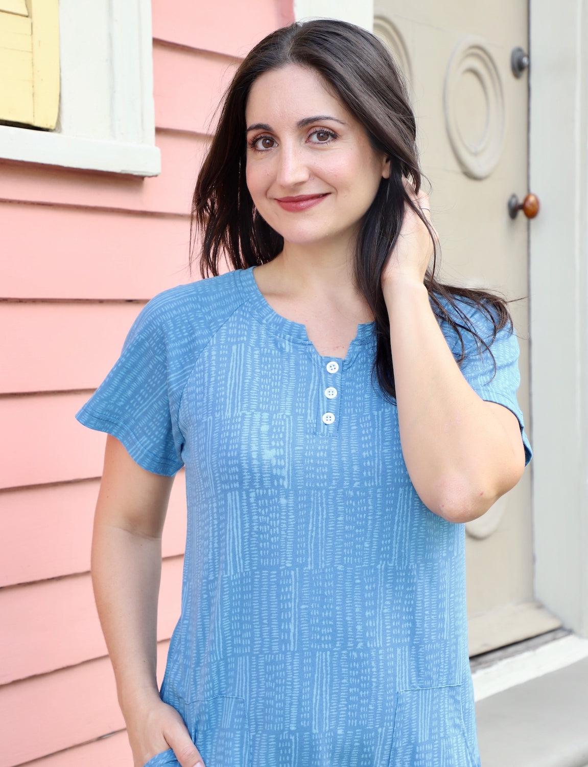 Blue Organic Dress | Fair Trade Dress | Passion Lilie XS Blue Organic Dress | Fair Trade Dress | Passion Lilie XS