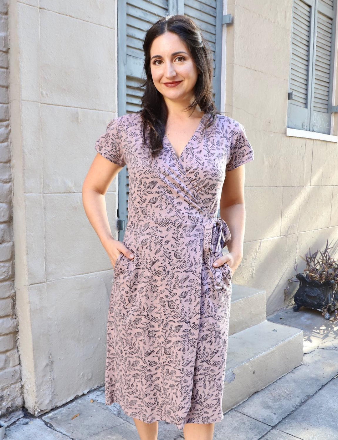 Botanical Bliss Wrap Dress | Organic Cotton
